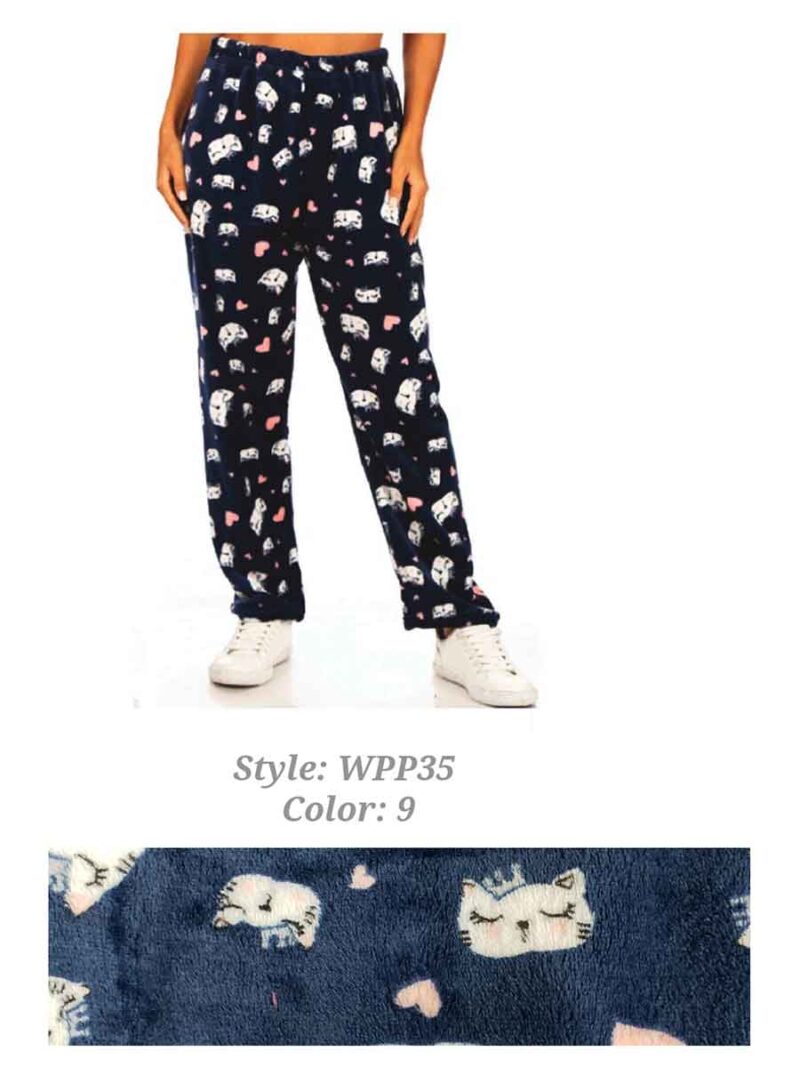 Pajama pants MODEWPP35 cat and heart print