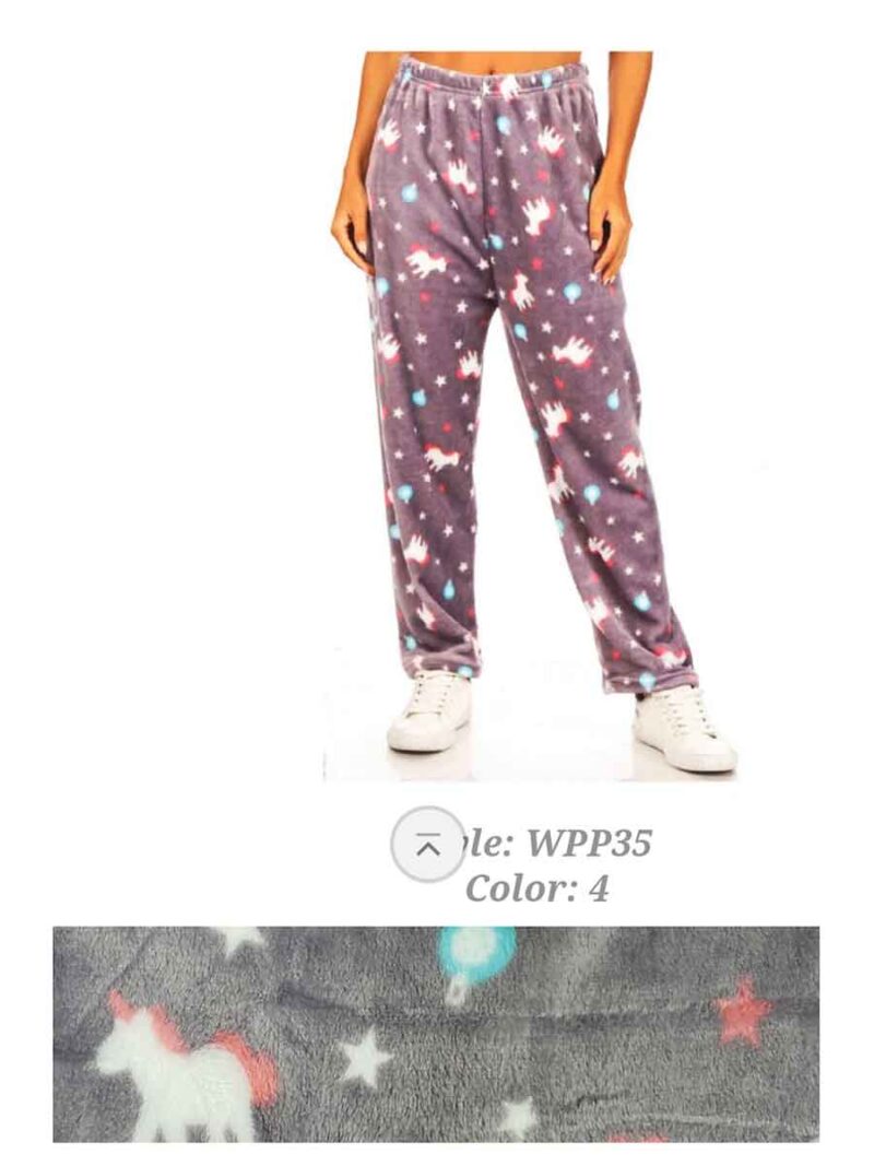 Pajama pants MODEWPP35 unicorn print and balls print
