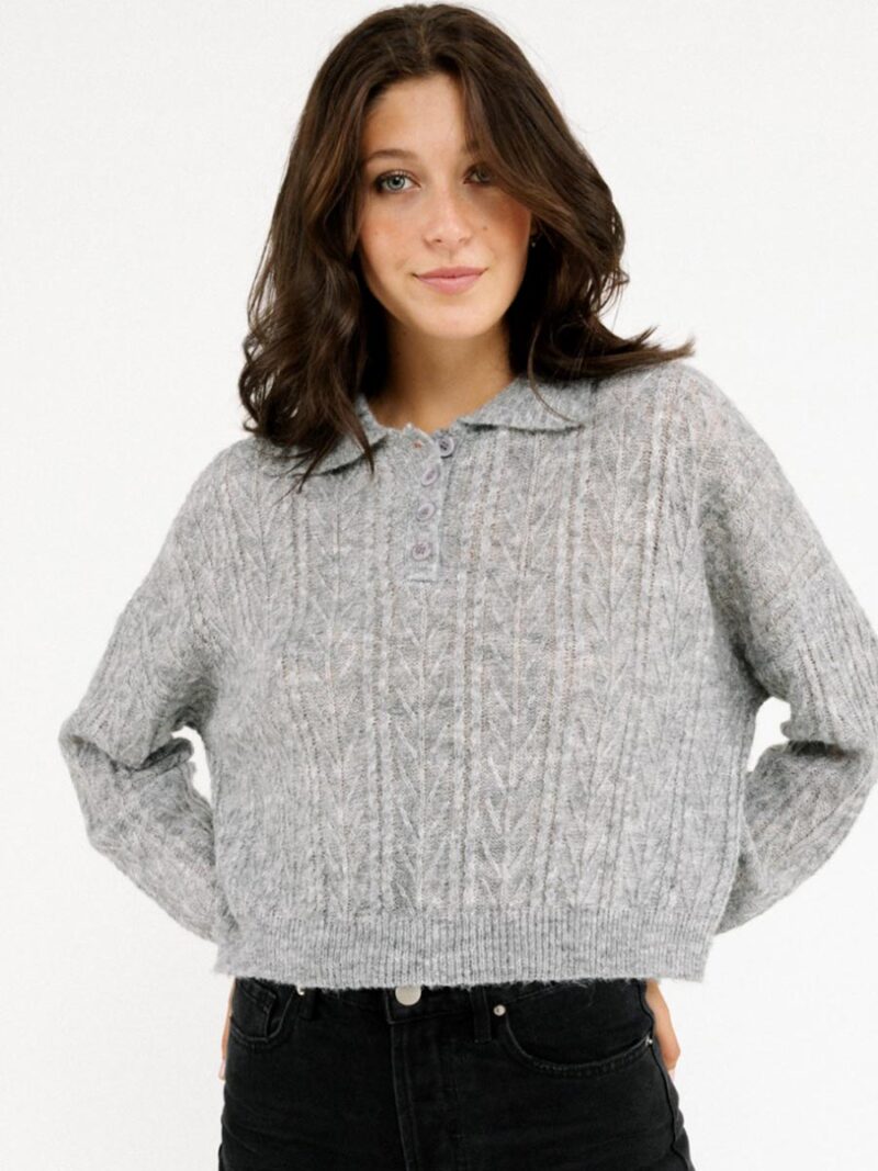 Paris Italy import sweater 59263 grey