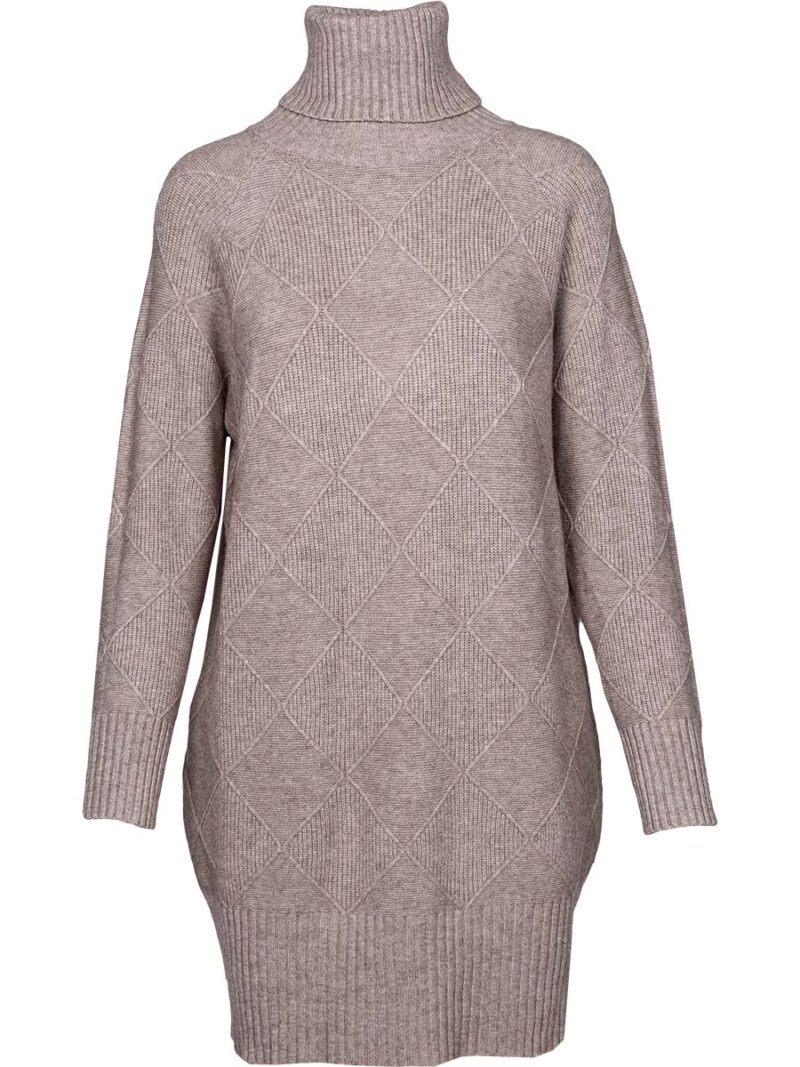 M Italy Knit dress 33-0333P taupe