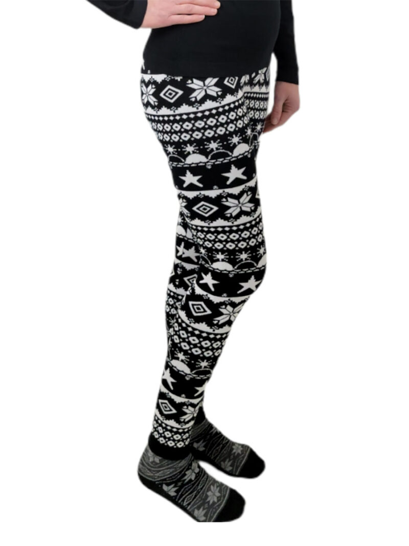 Cottage and Country Knit Leggings 21447352 black and white