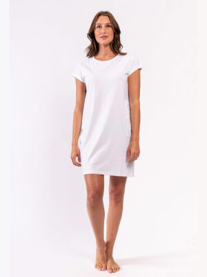 Coco Y club dress 221-8305 t-shirt style white