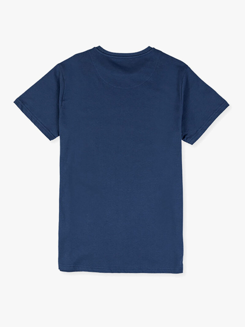 T-shirt Losan 211-1204AL imprimé manches courtes bleu