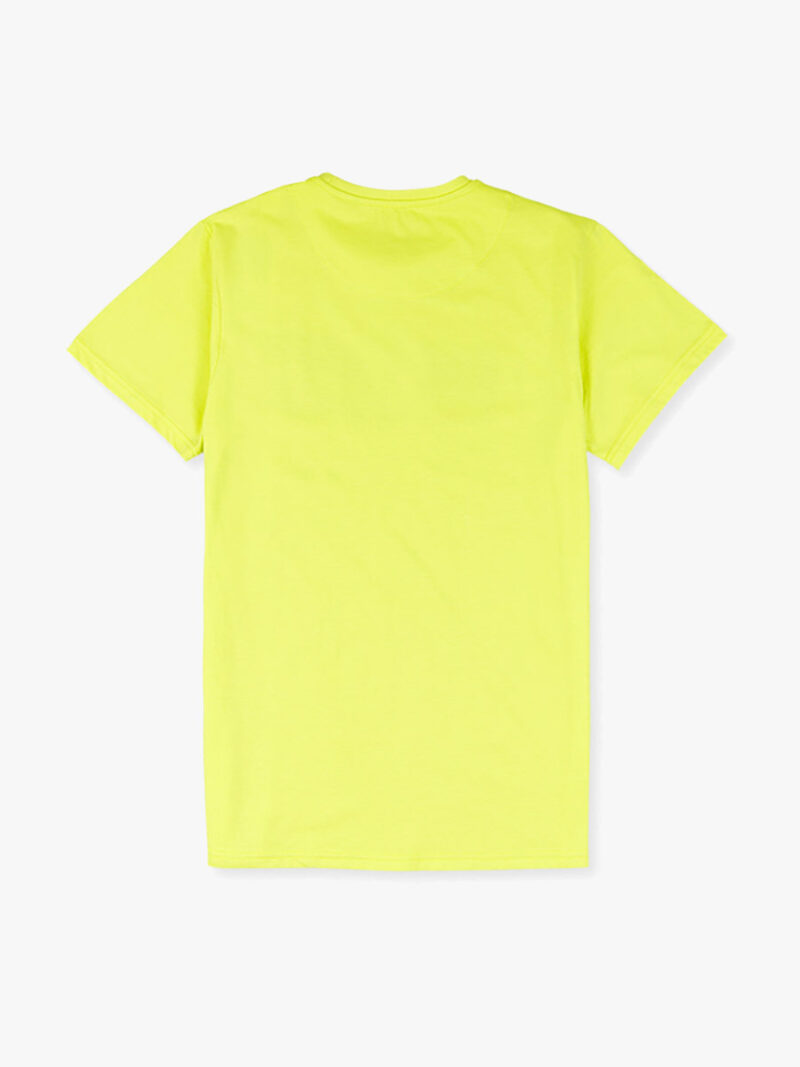 T-shirt Losan 211-1204AL imprimé manches courtes jaune fluo