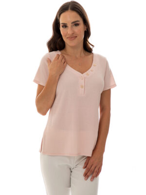 Top Bali 7743 manches courtes rose