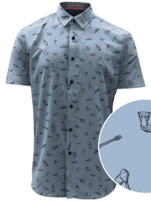 Point Zero shirt 7854483 printed short sleeves sky blue
