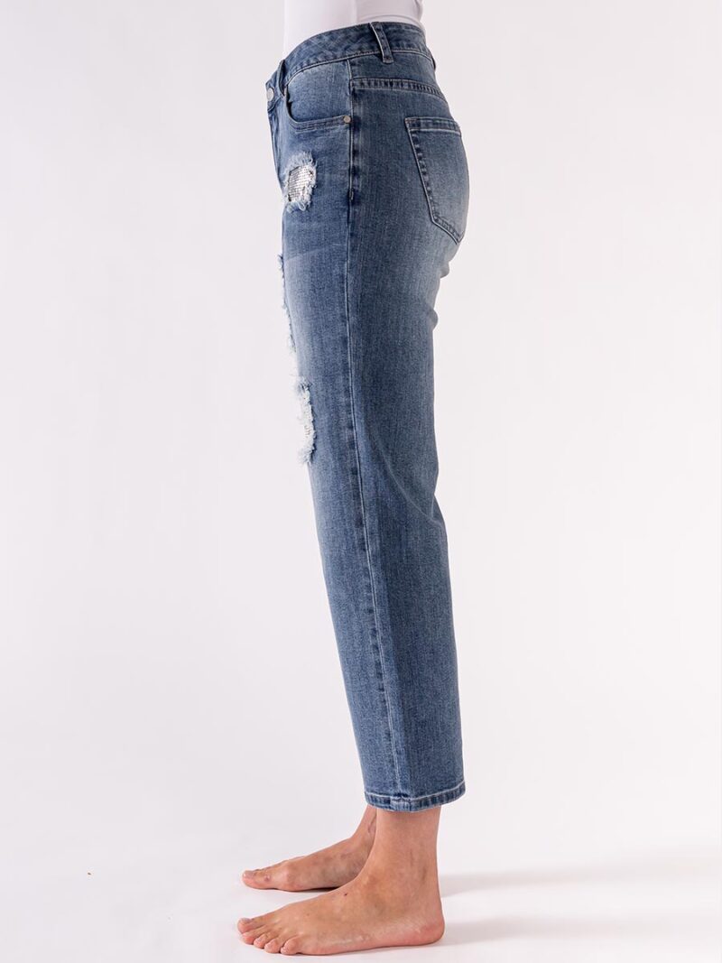 Jeans CYC 221-8003 7/8 avec déchirures