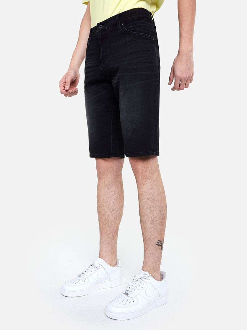 Projek Raw Bermuda shorts 140862 in stretchy and comfortable black denim