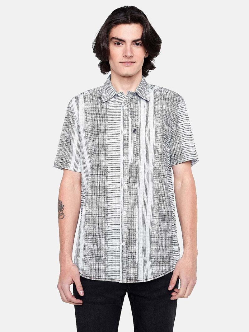 Projek Raw Shirt 140262 printed short sleeves white