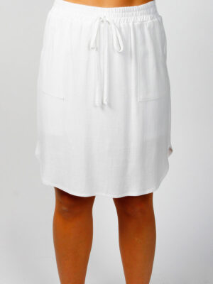 Jupe culotte Dévia B120SK en lin blanc