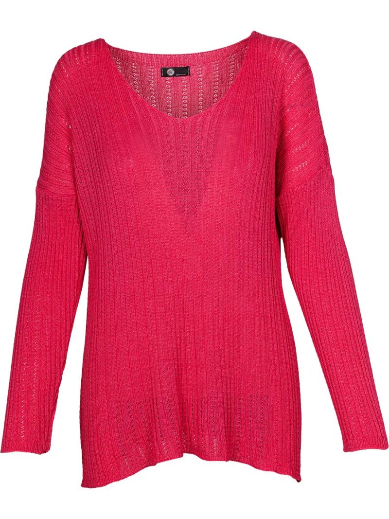 Chandail M Italy 33-1003Q en tricot doux et léger rose