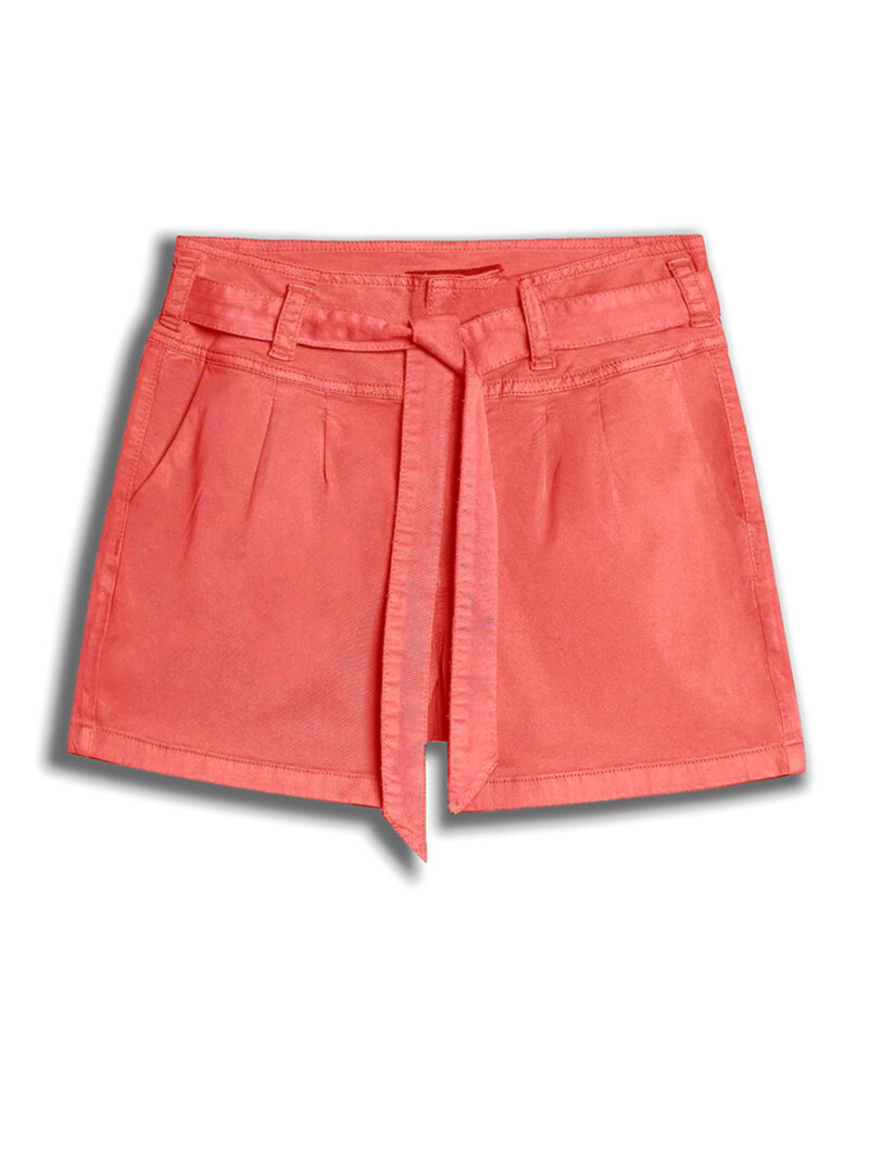 Black Bull 4013-7875 stretch cotton shorts with belt coral