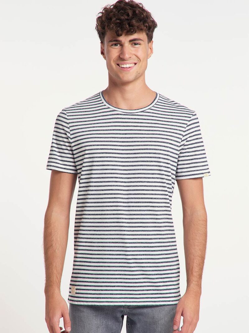 Ragwear 2212-15027 Paul stripe organic t-shirt with navy stripes