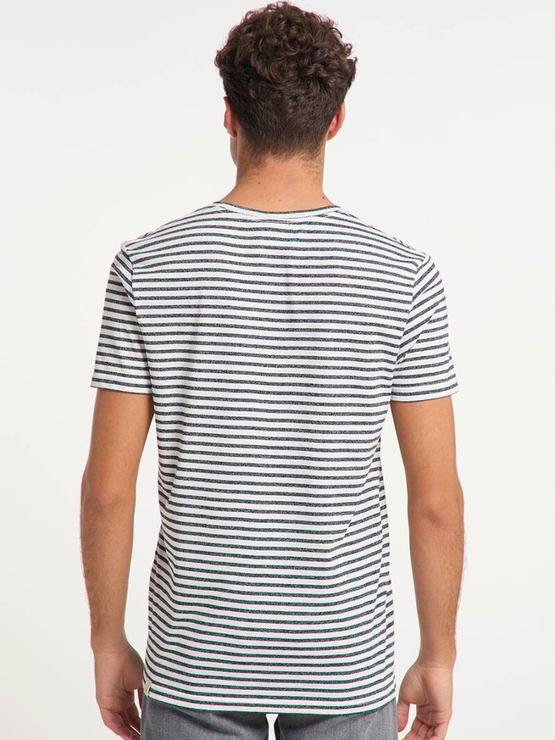 Ragwear 2212-15027 Paul stripe organic t-shirt with navy stripes