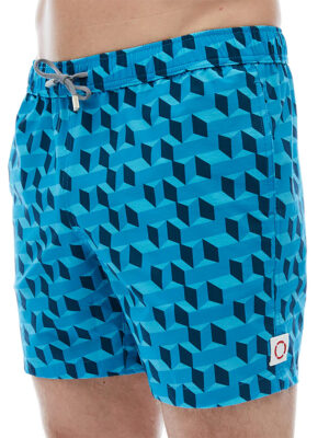 Short maillot Public Beach PB3610 ultra confort imprimé couleur turquoise