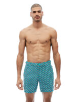 Public Beach PB3611 ultra comfort printed swim shorts turkoise