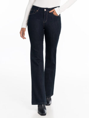 Jeans Georgia Flare Lois Jeans 2185-5795-00 en denim extensible et confortable couleur indigo foncé