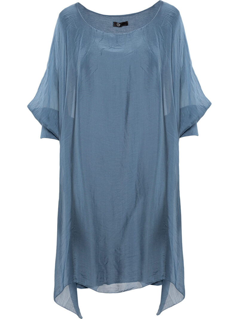 M Italy dress 19-64744 loose and fluid blue