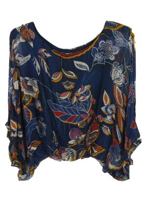 M Italy blouse 10-8325DGR printed navy