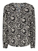 Soya Concept  top 18115 printed long sleeve black combo