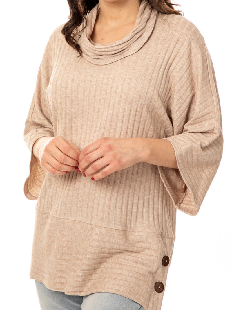 Bali 7944 Lightweight Knit tunic Sweater beige
