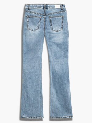 Jeans Black Bull 4036-6563-00 extensible taille haute et jambe évasée bleu pâle