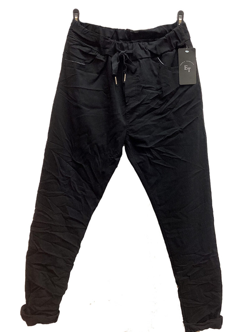 Pantalon Paris Italie 01357 extensible et confortable noir