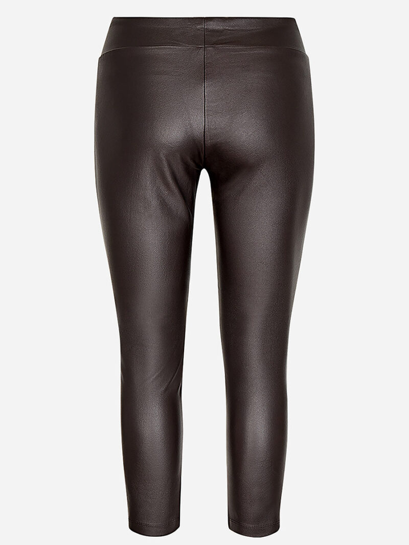 Soya Concept 19212 stretch waxed brown leather effect pants