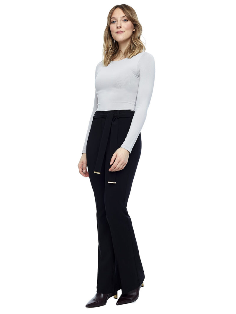 Up pants 67591 pull on palermo flared leg in black