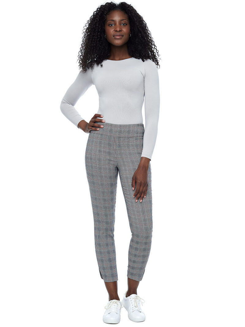 UP 67600 stretch and comfortable checkered ankle pants