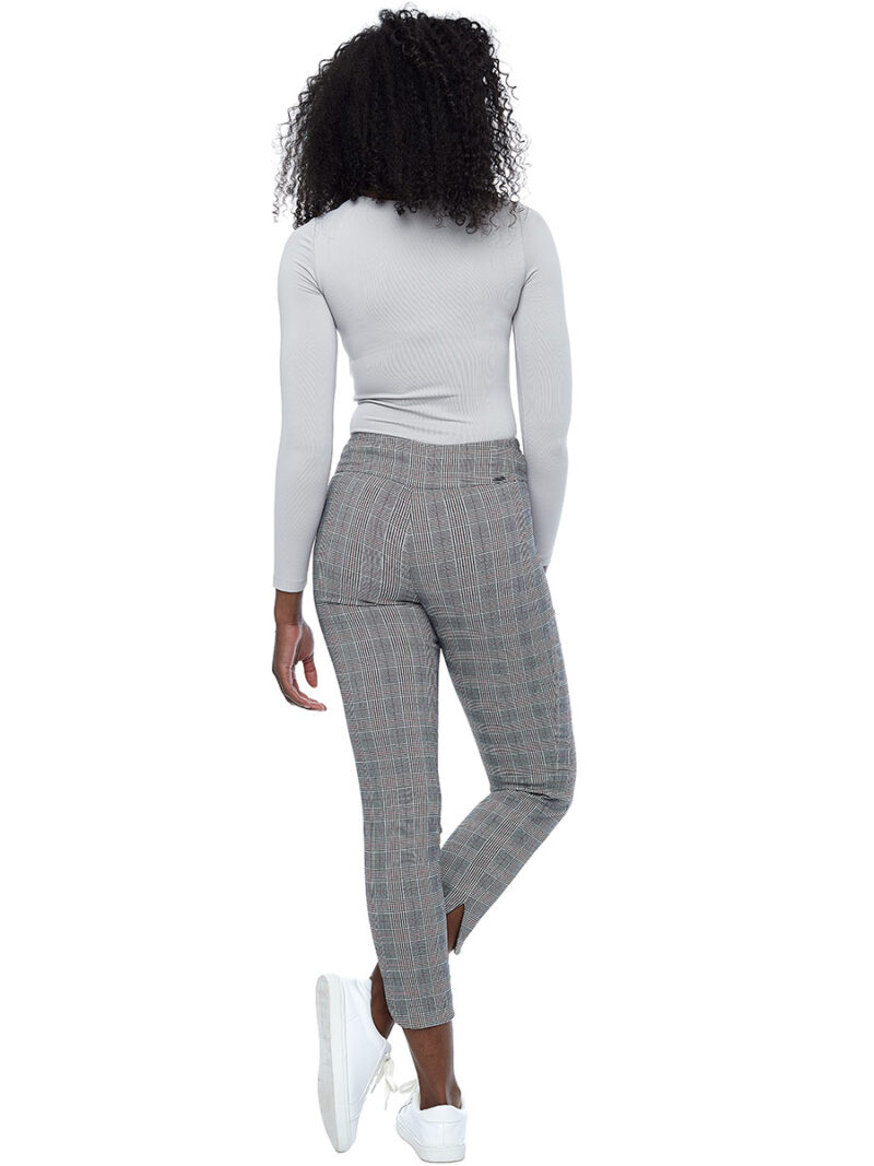UP 67600 stretch and comfortable checkered ankle pants
