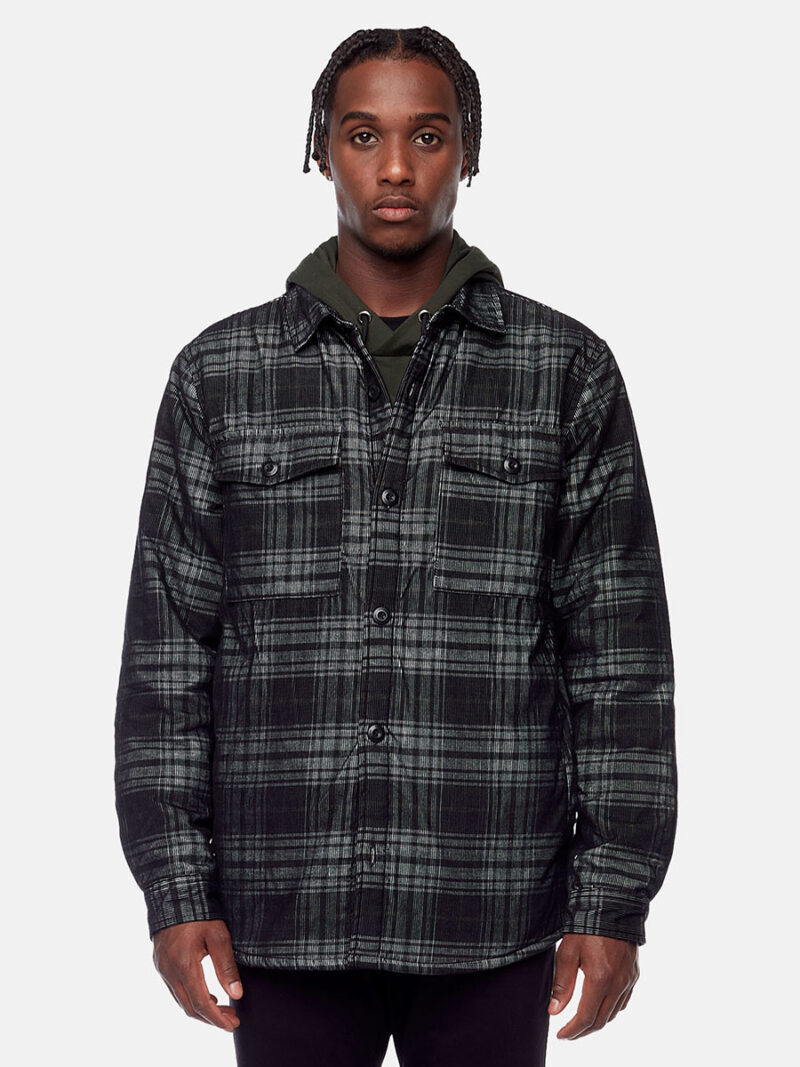 Projek Raw overshirt 141255 in corduroy printed with a sherpa lining