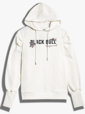 Black Bull 4022 Printed Raglan Sleeve Hooded Sweatshirt ivory
