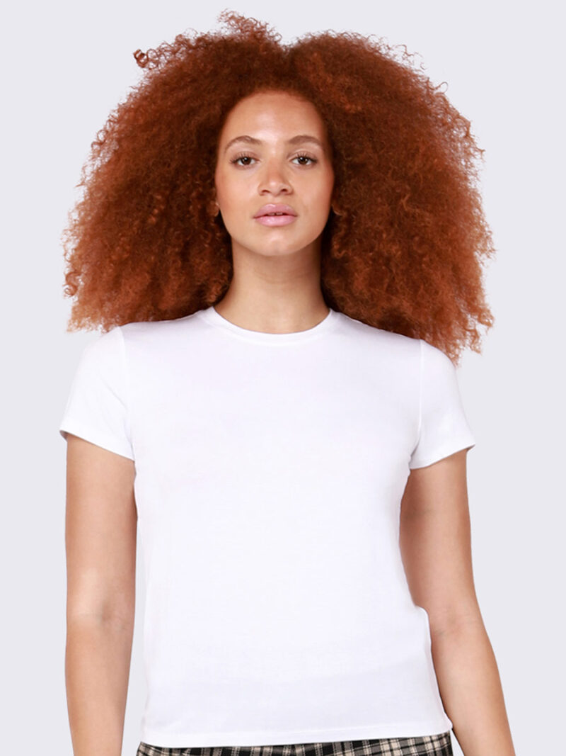 T-shirt Dex 2024029D manches courtes doux et soyeux blanc