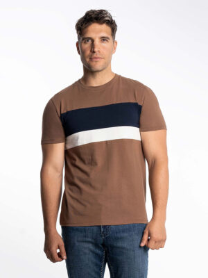 T-shirt Lois Jeans 1026 manches courtes en coton extensible brun