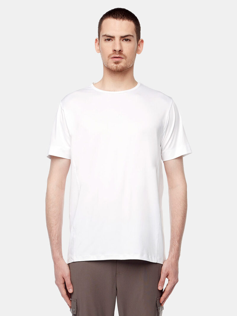 T-shirt Projek Raw PPF22301 manches courtes en tissus doux et extensible couleur blanc