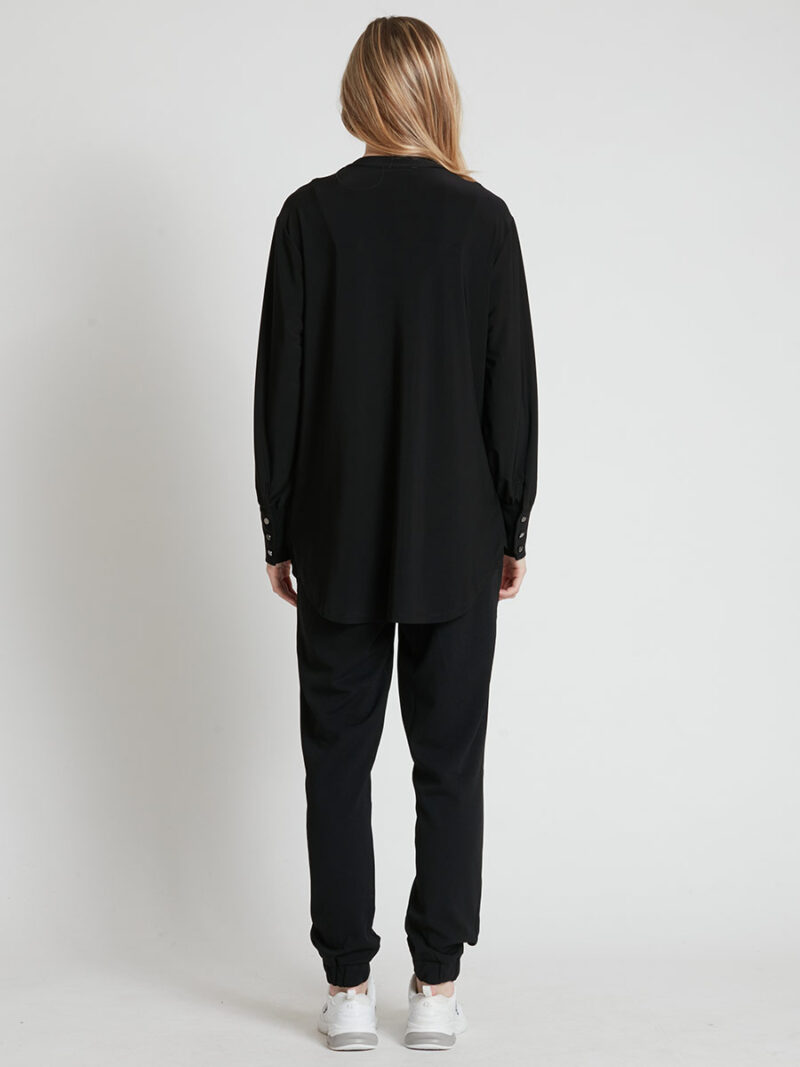 Top Point Zero 8954503 en tissus extensible style blouse noir