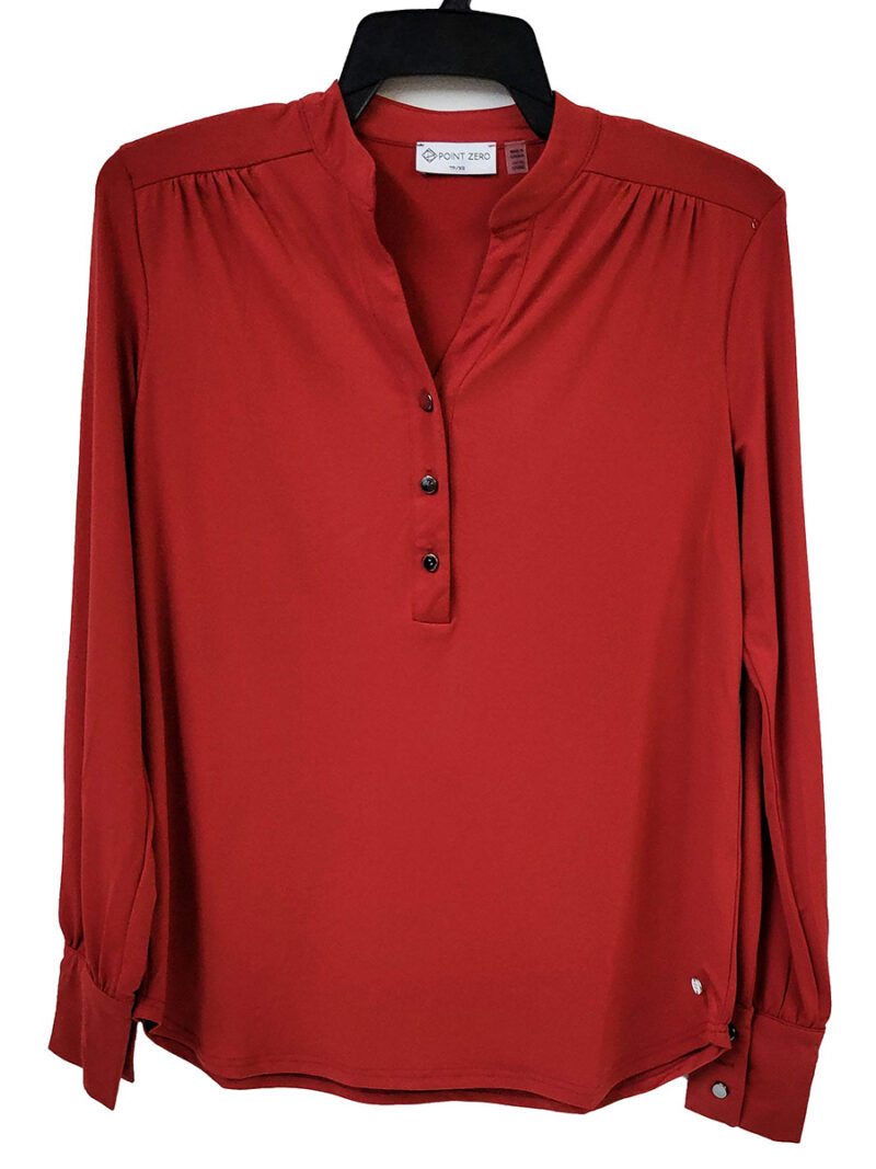 Point Zero top 8954503 in blouse-style stretch fabrics in red color