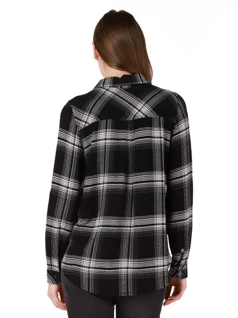 Black tape blouse 2023705T with black and white checks