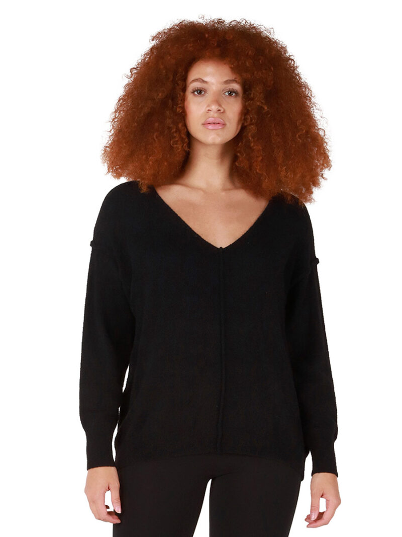 Chandail Dex 2027032D en tricot doux et confortable couleur noir