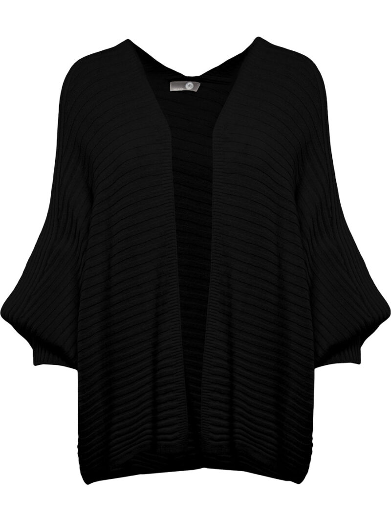 M Italy 17-1200R cardigan in soft and comfortable knit black color
