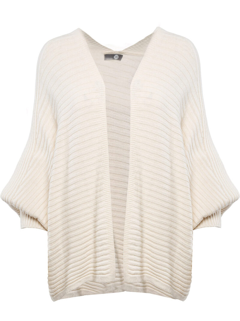 M Italy 17-1200R cardigan in soft and comfortable knit off white color