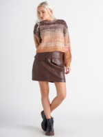 Dex skirt 2022210D in vegan leather brown