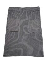Paris Italy Import 00671 textured knit rib skirt grey color