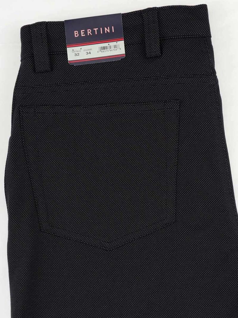 Pantalon Bertini M1601M097 habillé extensible et confortable couleur noir