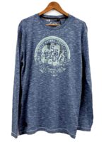 Point zero t-shirt 7951126 long sleeves with mini stripes and print blue