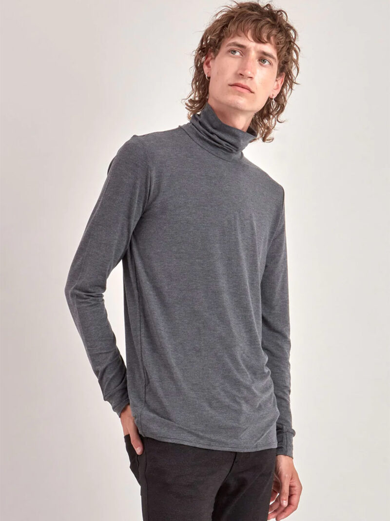 Point Zero T-shirt NOOS1039 long sleeves turtleneck  charcoal
