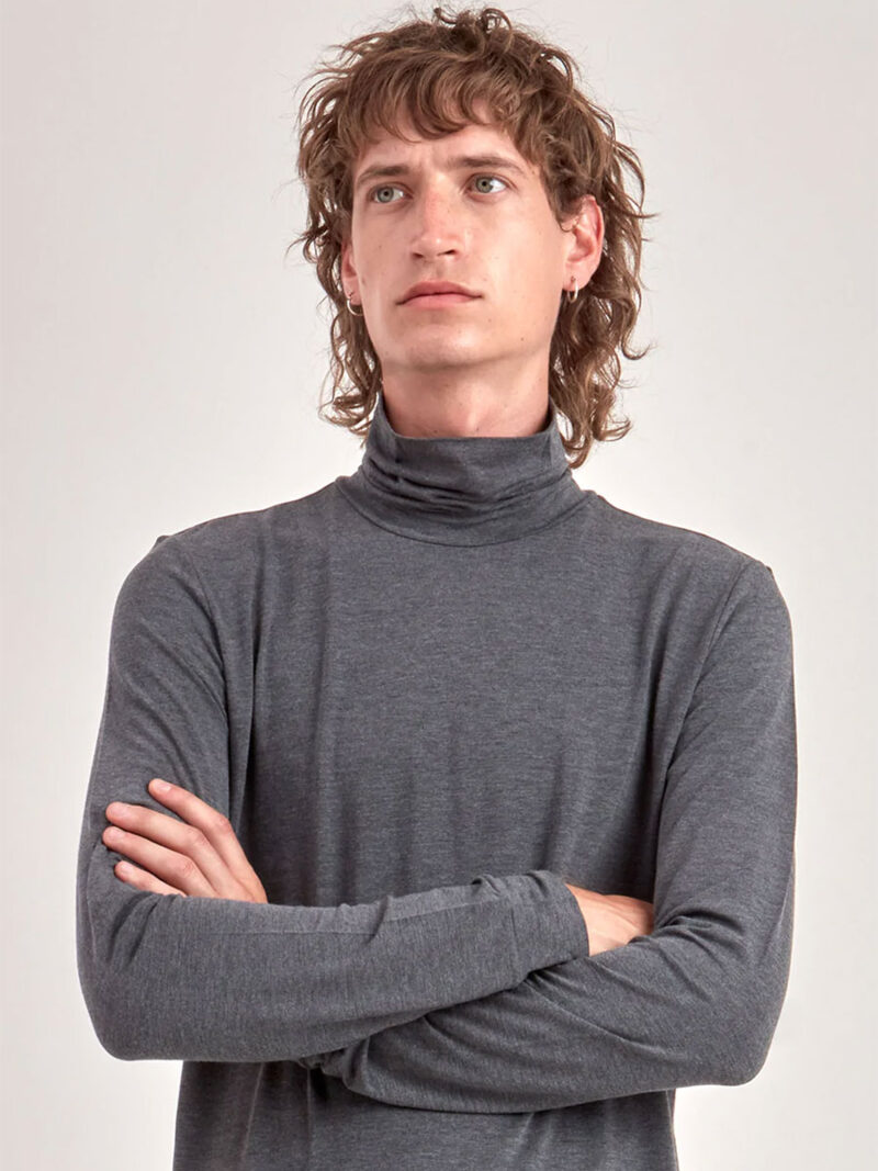 Point Zero T-shirt NOOS1039 long sleeves turtleneck  charcoal