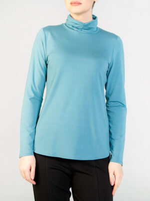Top Devia B298T in very supple and soft jersey teal color