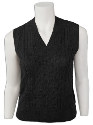 Veste débardeur Motion MOJ3200 en tricot torsadé couleur noir